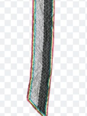 Rainbow black/white mini scarf